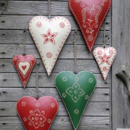 Red Love Hearts Rustic Heart