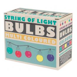 String Of 10 Multicoloured Led Battery Bulb Lights