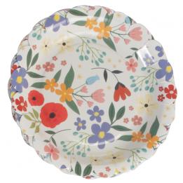 Set Of 8 Summer Meadow Tea Party Plates