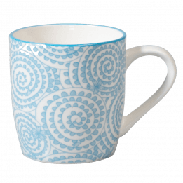 Japanese Mug Blue Swirls