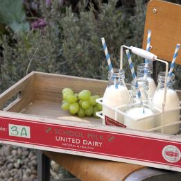 Vintage School Milk Produce Tray