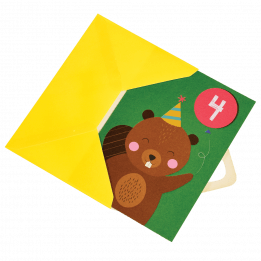 Beaver 4th Birthday Card