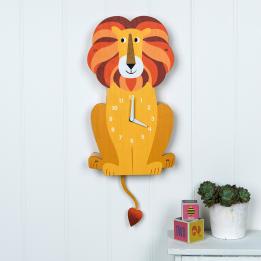 Charlie The Lion Wooden Wall Clock