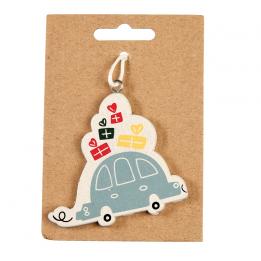 Christmas Car Wooden Tree Decoration