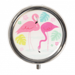 Flamingo Bay Pill Box With Mirror