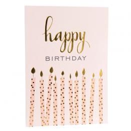Gold Birthday Candles Card