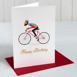 Le Bicycle Happy Birthday Card