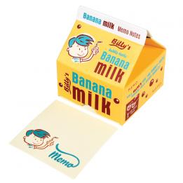 Memo Pads In "Banana Milk" Carton