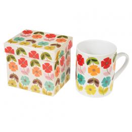 Mid Century Poppy Mug In A Gift Box