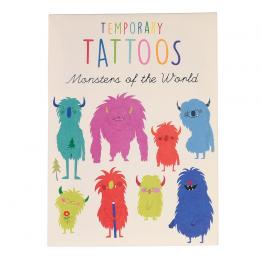 Monsters Of The World Temporary Tattoos (2 Sheets)