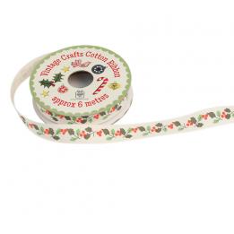 Vintage Crafts Ribbon Christmas Holly