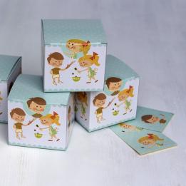 Six Cupcake Boxes With Stickers